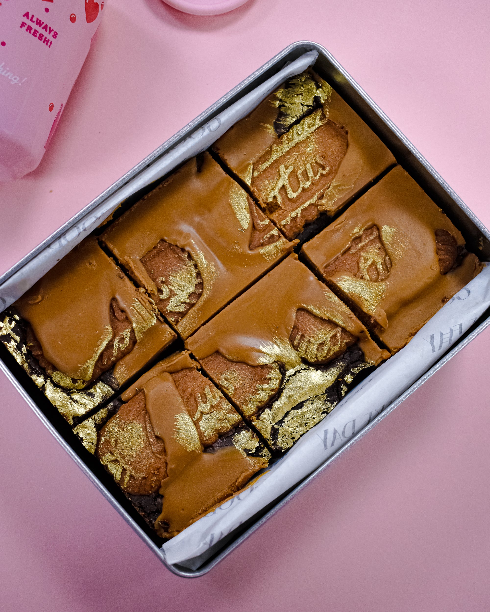 Vegan Dark Chocolate Biscoff Brownie