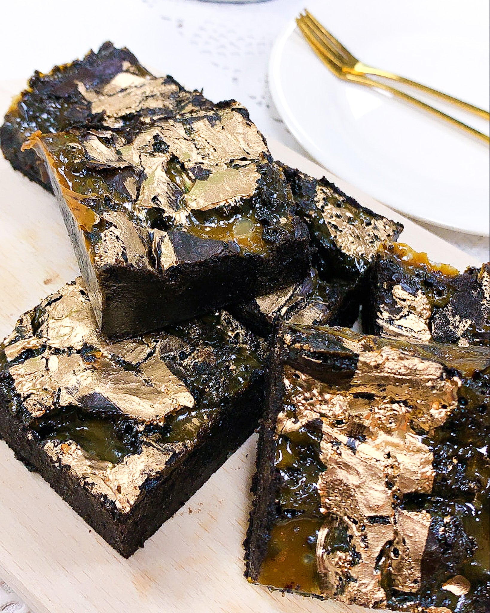 Gooey Bea Salted Caramel Brownies