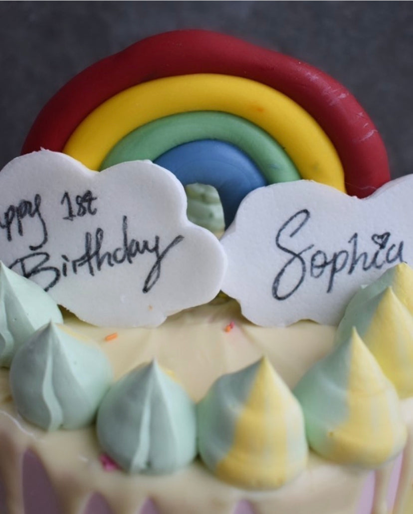 Dripping Rainbow Cake