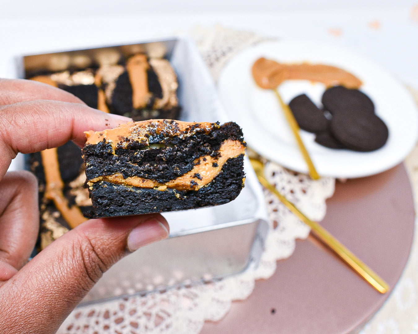 Sassy Bea Peanut Butter and Oreos Brownies