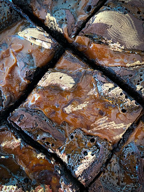 gluten free caramel brownies