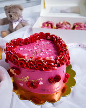 Load image into Gallery viewer, Hearts on Heart Cake
