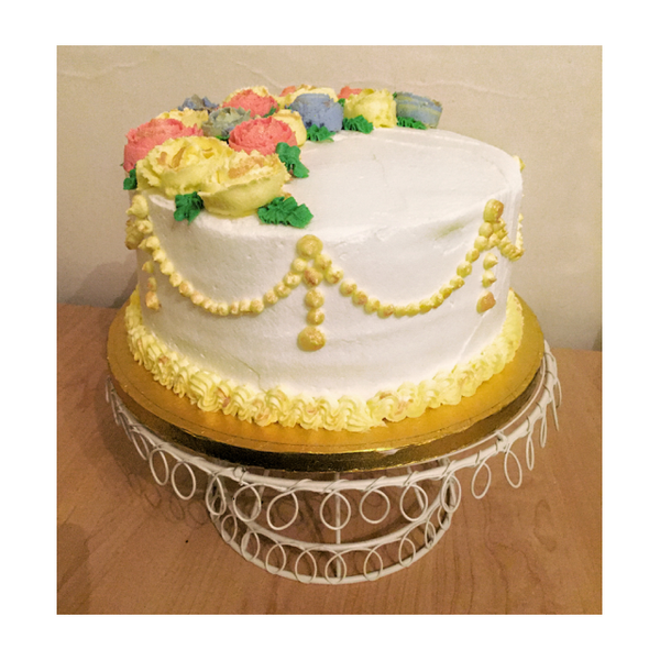 Buttercream rose arrangement   cake