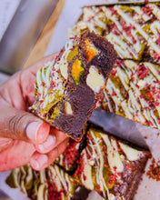Load image into Gallery viewer, Habibea - Rose Water Infused brownies with white chocolate and pistachio
