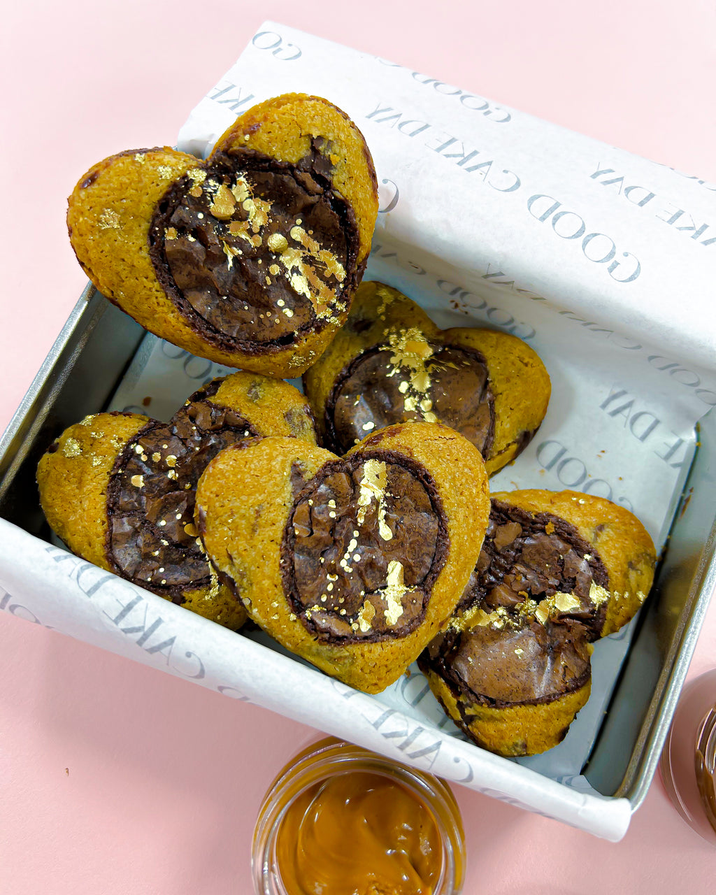 Heart Shaped Crownie Dippers