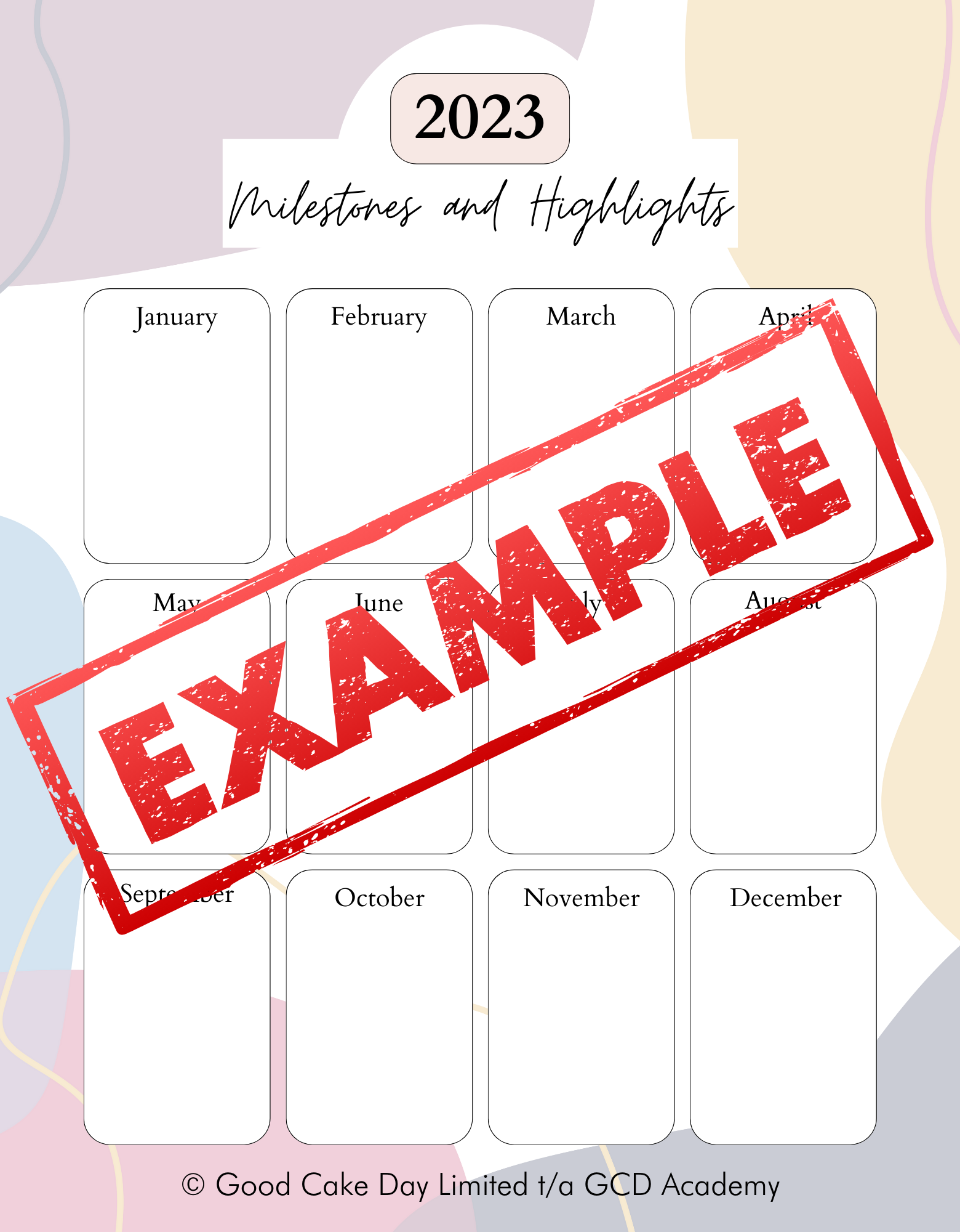 Milestones and Highlights Review Templates (Digital Download)