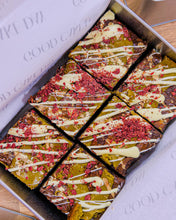 Load image into Gallery viewer, Habibea - Rose Water Infused brownies with white chocolate and pistachio
