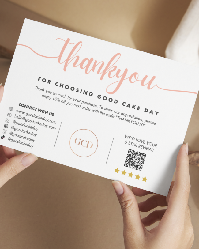 Thank You Cards (Editable Digital Download) – Good Cake Day
