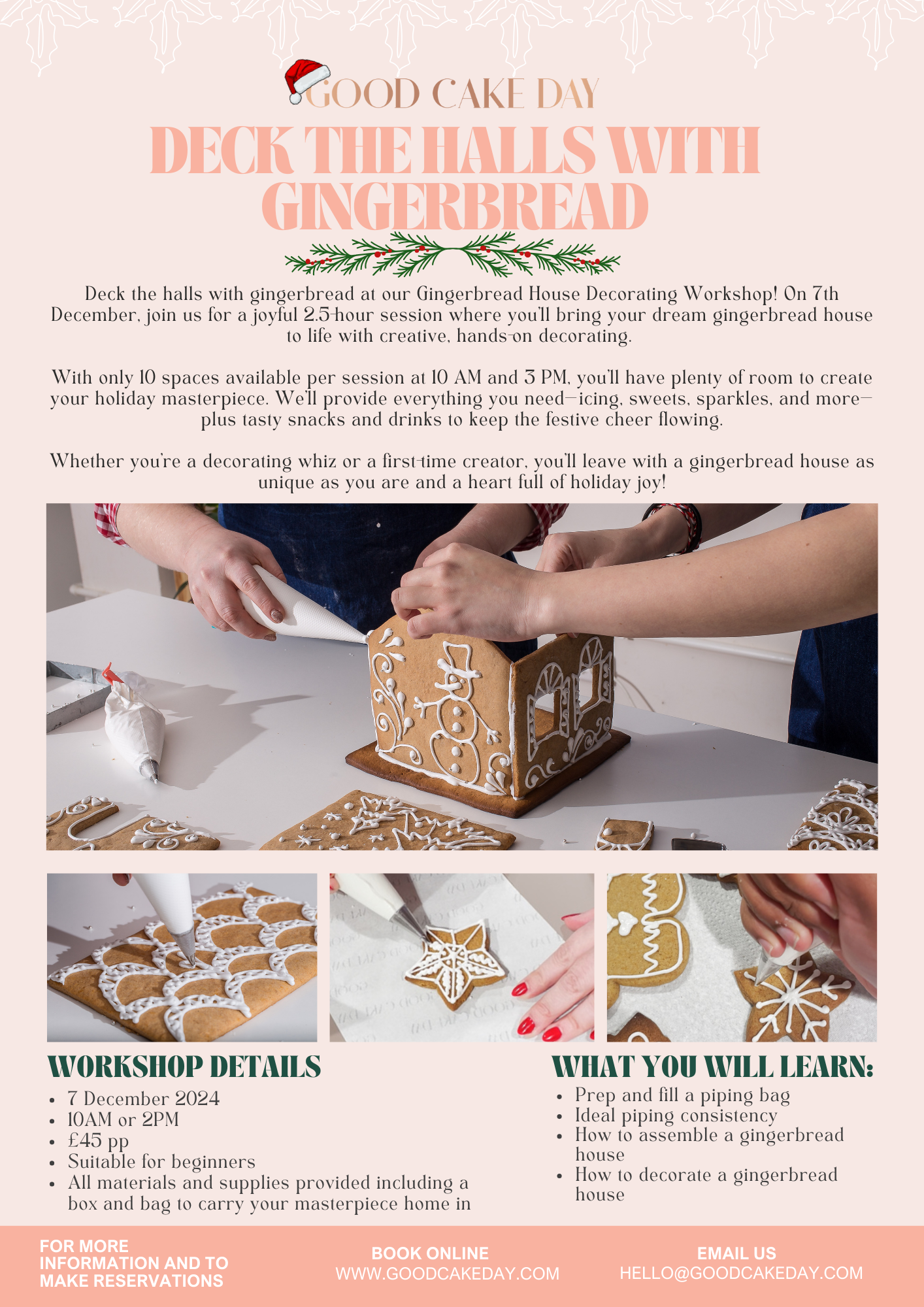 Deck the Halls with Gingerbread (Gingerbread House Decorating Workshop) - 7 December 2024