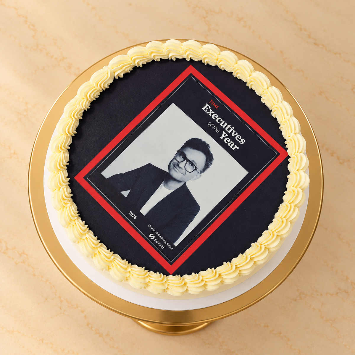 Corporate Logo Photo Cake
