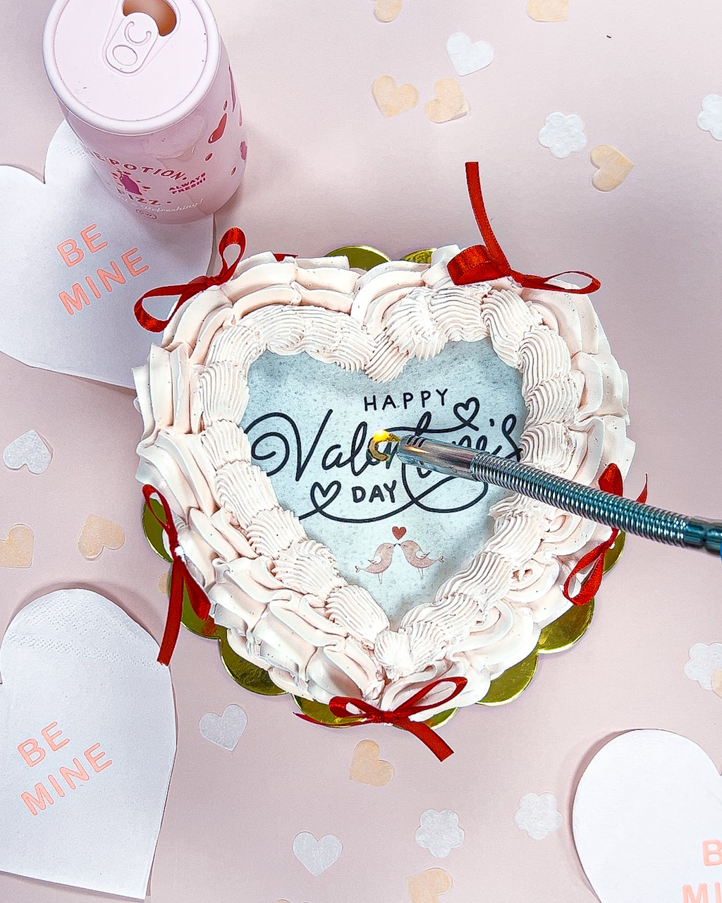 Happy Valentine's Day Burn Away Cake