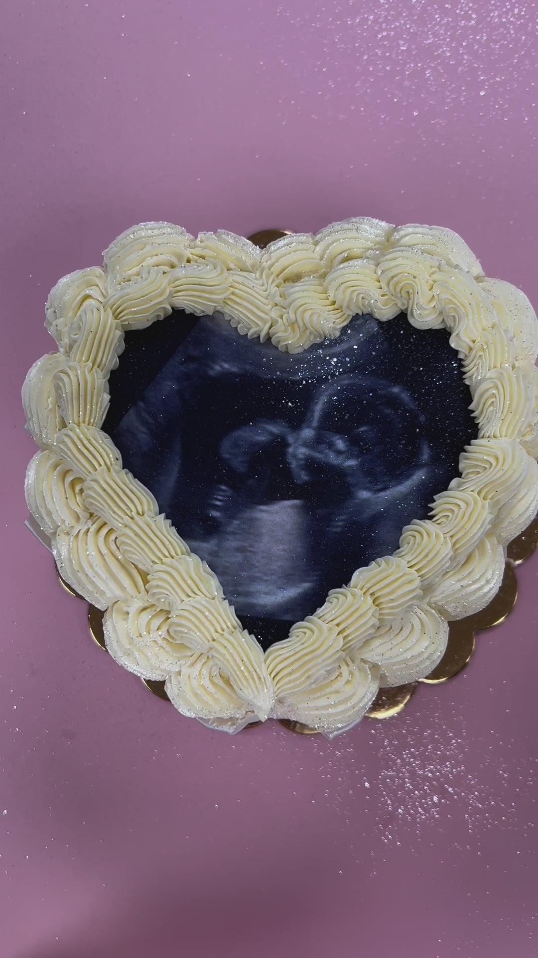 Gender Reveal Burn Away Cake