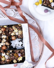 Load image into Gallery viewer, Bea Extravaganza - Dark Chocolate brownie with mini eggs, toffee popcorn, biscoff piece and marshmallows
