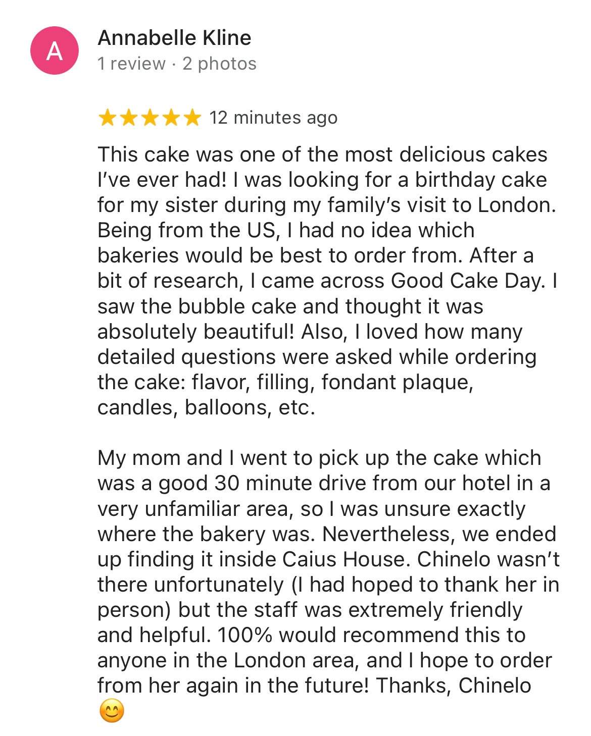 The Bubbles Cake