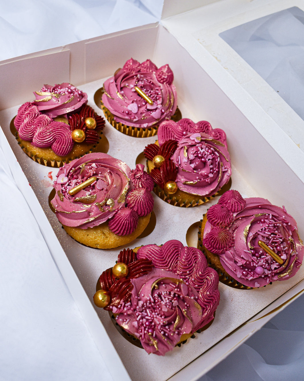 Pretty Pink Buttercream Swirls Cupcakes