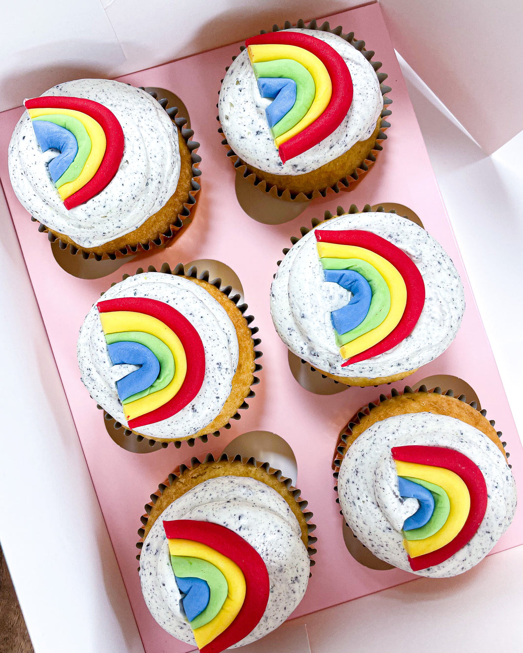 Rainbow Oreos Cupcakes