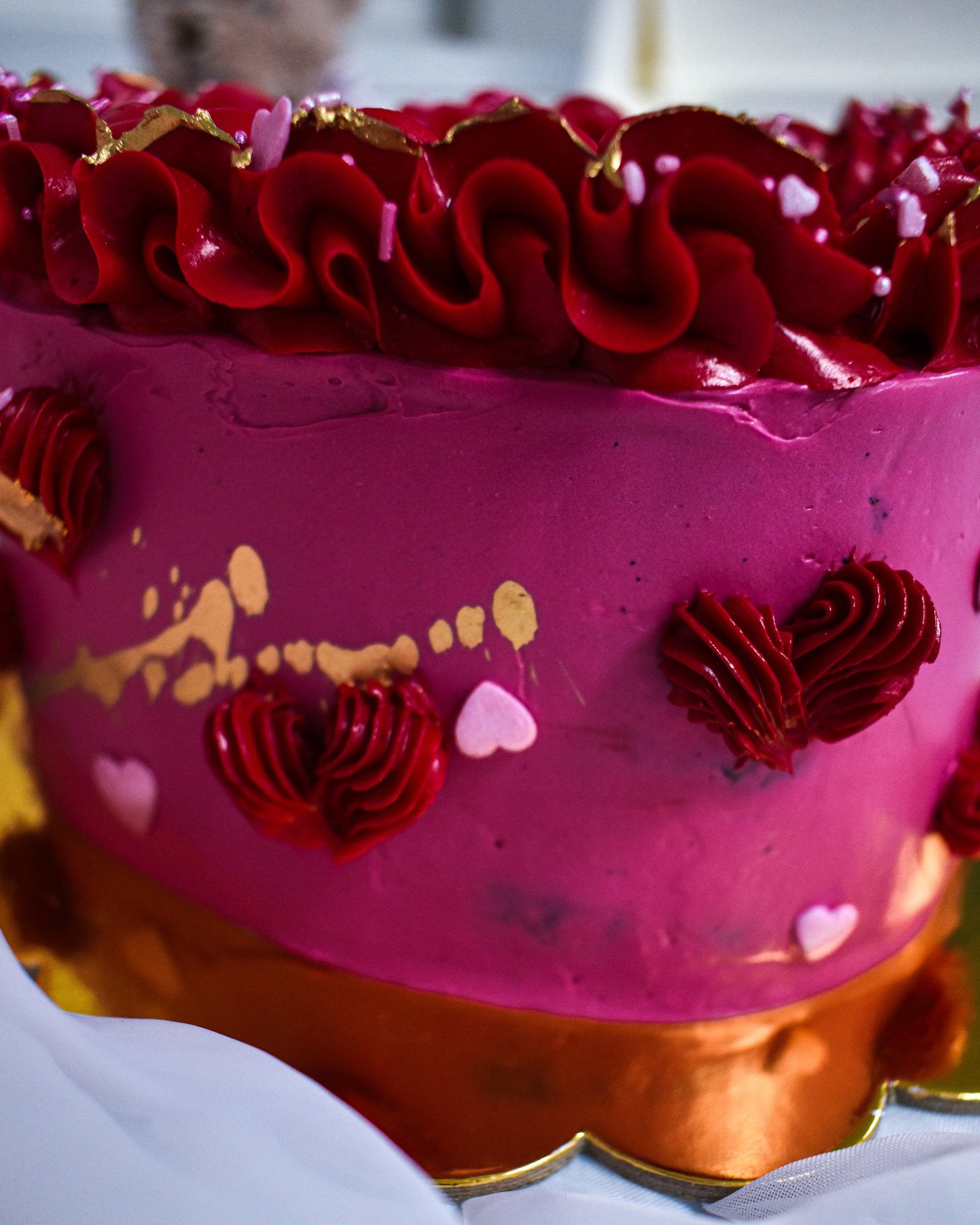 Hearts on Heart Cake